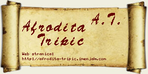 Afrodita Tripić vizit kartica